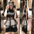 Clothes Summer Clothes Rhinestone Tassel Mesh Rope Girdle 2pcs Set Dresses Women Ladies