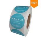 Custom Waterproof Synthetic Paper Bottle Adhesive Roll Logo Label Custom Adhesive Bottle Label Printing