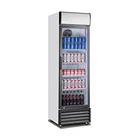 Good quality adjustable height and extruded handle vertical glass door chiller beverage refrigerator
