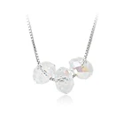 46618 Xuping Crystals from Swarovski Women Simple Silver Color Briolette Beads Chain Necklace