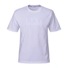 2020 New Style Embroidered Letter Mens O Neck T Shirt Organic Cotton Custom Logo High Quality Tshirt White