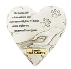 Heart Shaped Pet Memorial Stones,Personalized Dog Memorial Stones Grave Markers,Sympathy Pet Memorial Gifts