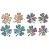 Iced out micro pave New Fashion Stainless Steel Polished 4-Leaf Clover diamond CZ stud Earrings ear ring jewelry accessories
