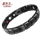 Amazon Selling Gold Plated Men's Titanium Magnetic Steel Germanium Bracelet