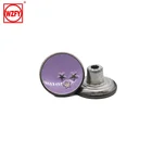 Designer Decorative Custom Metal Covered Logo Black Jeans Button