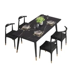 Dinning Set Luxury Italian Style Furniture Marble Dinning Slate Table Set For Home Restaurant