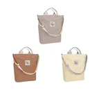High quality canvas tote bag for women single strap carry on college with zipper