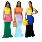Fashion Casual Printing Sling Loose Colorful Long Dress Plus Size Party Women Clothing Summer Ladies Print Apparel