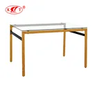 Wholesale 8mm Thick Tempered Glass Top Design Dining Table