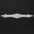 High Quality Custom Bridal Bead Crystal Rhinestone Applique For Wedding Decoration