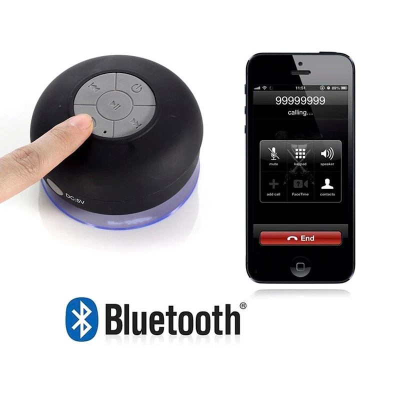 portable speaker IPX4 waterproof sucker shower mini speaker mobile phone wireless alexa speaker for huawei p30 pro smartphone - ANKUX.COM