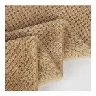 Warmer wholesale coral fleece fabric with flannel on the inside bonded fabric