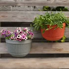 Hanging Planters Artificial Baskets Self Watering Plant Garden Indoor Outdoor Balcony Wall Round Plastic Flower Pot