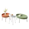 Contracted and contemporary small round table nordic iron art simple living room sofa corner table