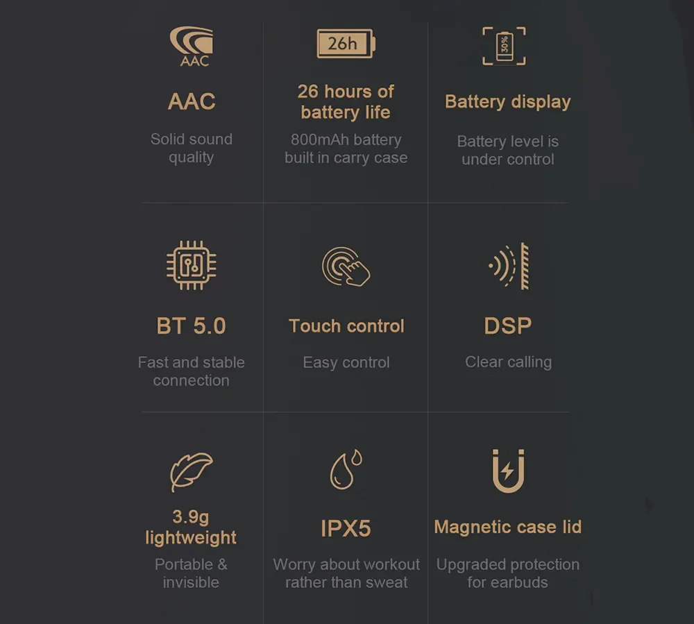 Xiaomi Haylou GT1 Pro TWS Wireless Earphones Fingerprint Touch Earbuds BT 5.0 US - ANKUX.COM