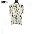 Best quality Unisex 100% Cotton T Shirt Women Quick-drying Full Panda Printing T-shirt
