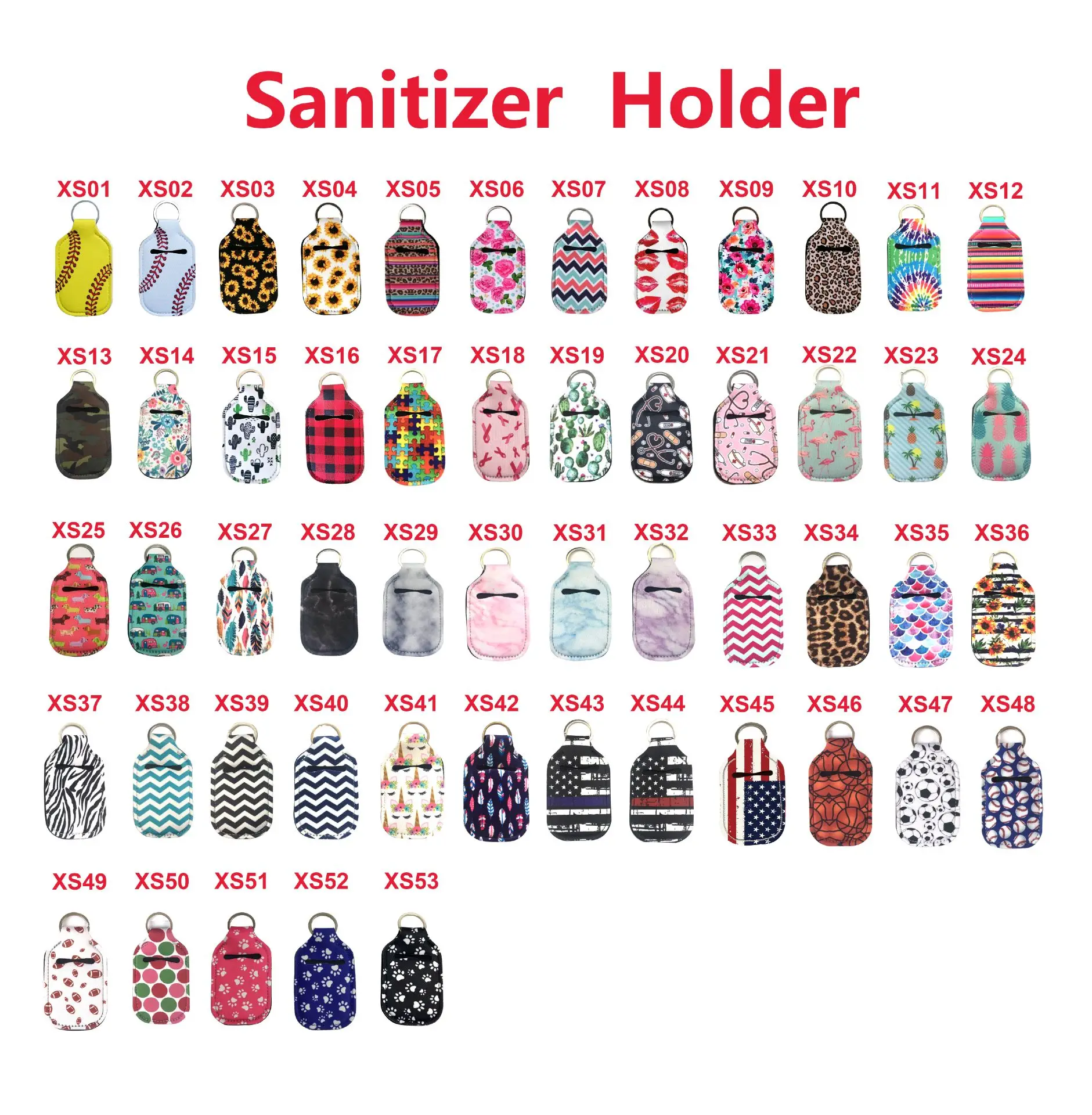 sanitizer,bragging wholesale price neoprene sanitizer holder chapstick holder key
