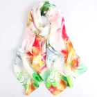 Wholesale Customized Digital Printing Long Silk Satin Scarf for Girls