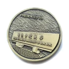 New arrival custom 3D design logo antique brass plated metal challenge coins for the Chinese university of Hong Kong