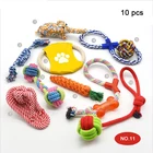 Toy Custom Pet Dog Chew Toy Ball Rubber Cotton Rope Squeaky Dog Toy Set