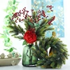 Rose Fake Plant Artificial Flower Branch Pine Needle Artificial For Christmas Tree Decoration Accessories Diy Bouquet Gift Box