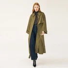 military green trench coat fall clothing for women pea coat