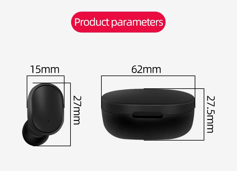 For Redmi AirDots V5.0+EDR for mi earphone In-ear Blue tooth Headphone for xiaomi earphone - ANKUX.COM