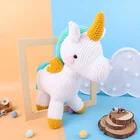 Knit Unicorn Toy Handmade Crochet Toy Handmade Children's Unicorn Toy