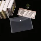 File Folder Factory Direct File Folder High Quality Custom A4 Pockets Clear PP Document Pouch With Button