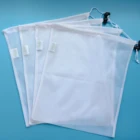 Reusable Shopping Vegetable Fruit Mesh Net Bag with Drawstring