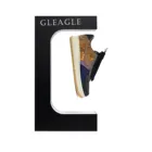 Shoe display floating cabinet metal wood slatewall shelf table levitating lamp LED oval shoe levitation stand
