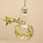 Hanging Light Bulb Shape Glass Vase Flower Plant Pot Container Planter Terrarium Home Decoration