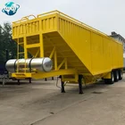 Steel Price Semi Trailer Best Price Customized Flatbed Side Wall Box Bulk Grain Transport Semi Trailer