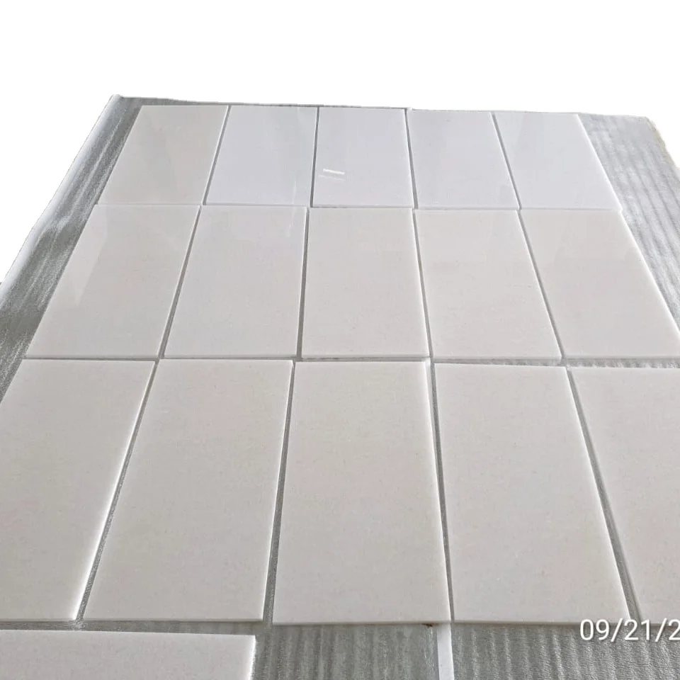 Hot Sale Polished Pure White Marble Tiles 30x60