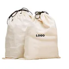 Wholesale custom eco friendly reusable heavy duty portable travel canvas cotton drawstring laundry bag set