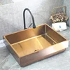 Hot Sale Polished Nickel Round Stainless Steel Bathroom Sink, Deck-mounted Vessel Sink Bowl