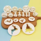 19 pcs cake Christmas horse tree snowflake flower cake moldes christmas cake decoration