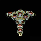 New Style T Shape National Rhinestone Jewelry Shoe Decoration Metal Chain For Ladies Sandals