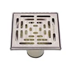 China Suppliers Bathroom Accessory Square Plastic Body Stainless Steel Cover Floor Drain