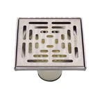 China Suppliers Bathroom Accessory Square Plastic Body Stainless Steel Cover Floor Drain
