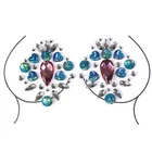 New Fashion Body Jewelry Rave Festival Rhinestone Stick On Crystal Tattoo Nipple Chest Crystal Body Gem Stones Stickers