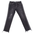 Wholesale black painted jeans men slim fit your own brand jeans men's high quality denim jeans