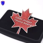 wholesale custom Canada country maple leaf series glitter hard enamel lapel pin for gift