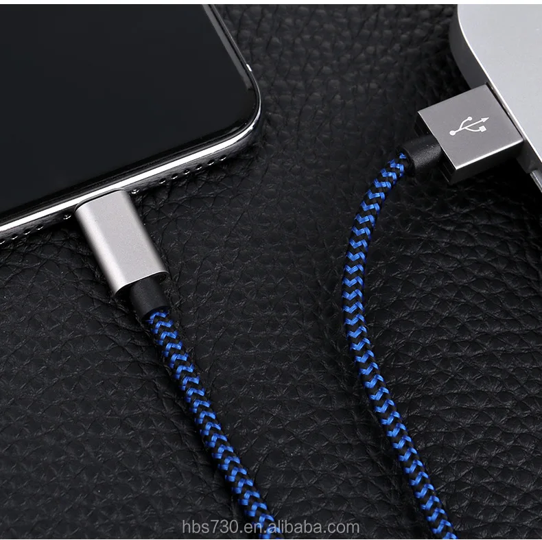 Hot sell Braided for lighting charging cables metal connector micro usb cable data transfer charging usb cable - ANKUX.COM