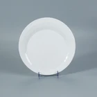 High quality unique white round shape ceramic porcelain hotel dinner charger plate