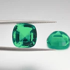 Starsgem 卸売価格クッション形状 zambian エメラルド 12*12 ミリメートル水熱エメラルド