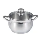 straight shape glass cookware lid high quality stainless steel cooking pots set