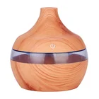 New arrival 300ml mini wood grain portable cool mist usb Air led humidifier