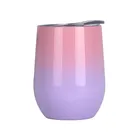 Tumbler Hot Sale Coffee 14 Oz Steel Egg Shape Tumbler With Straw