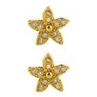 2020 Wholesale High Quality Shiny Diamond Zircon CZ Stone Micro Paved Stud Earrings Starfish earrings